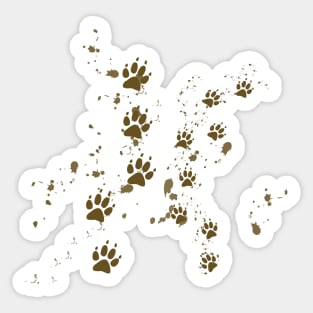 Wolf Tracks Sticker